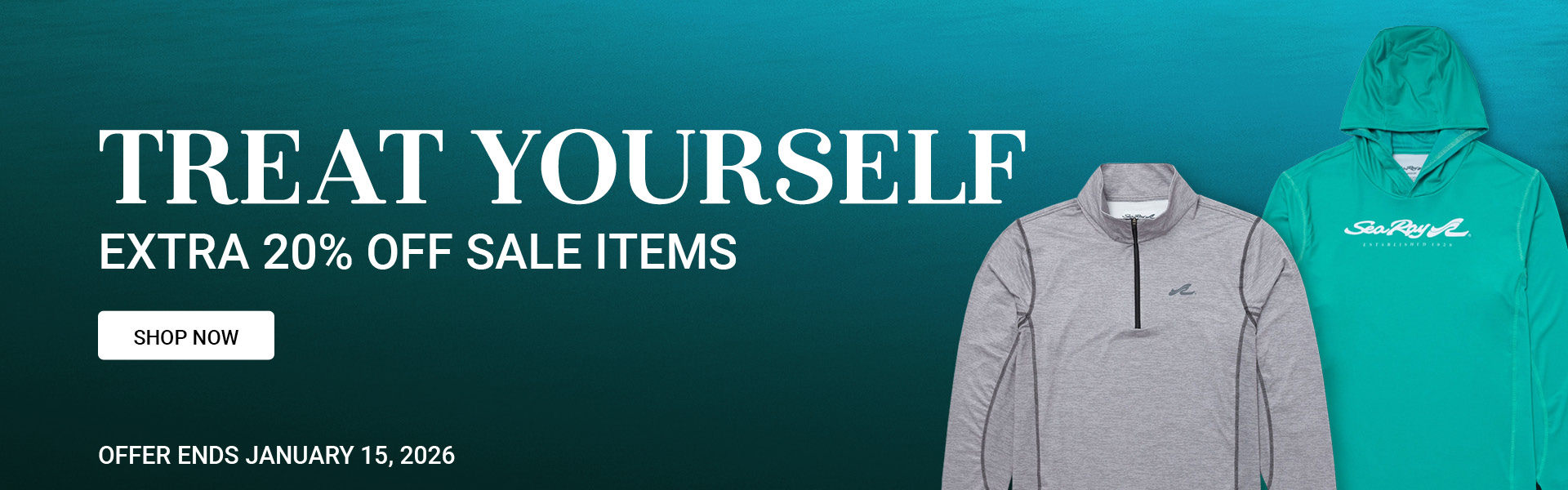 TREAT YOURSELF EXTRA 20% OFF SALE ITEMS VALID THROUGH JANUARY 15, 2026